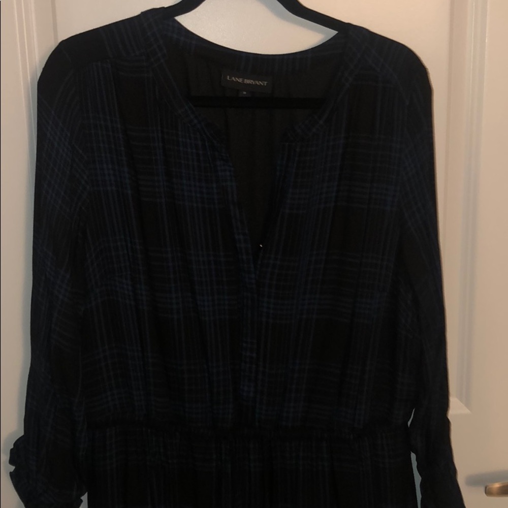 Plaid Cinch-Waist Shirtdress